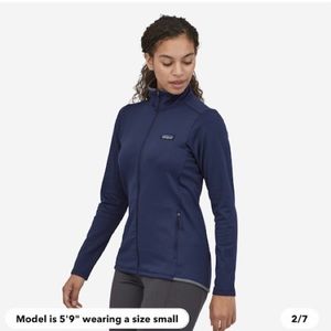 Patagonia Jacket Blue womens xs zipup fleece high low hiking jacket